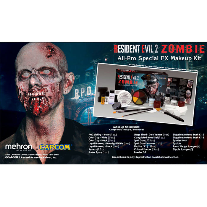 Mehron | Special FX Make Up Kit - Resident Evil 2 Zombie - Discontinuing