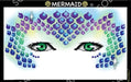Stencil Eyes- Face Painting Stencil - MERMAID - Child Size