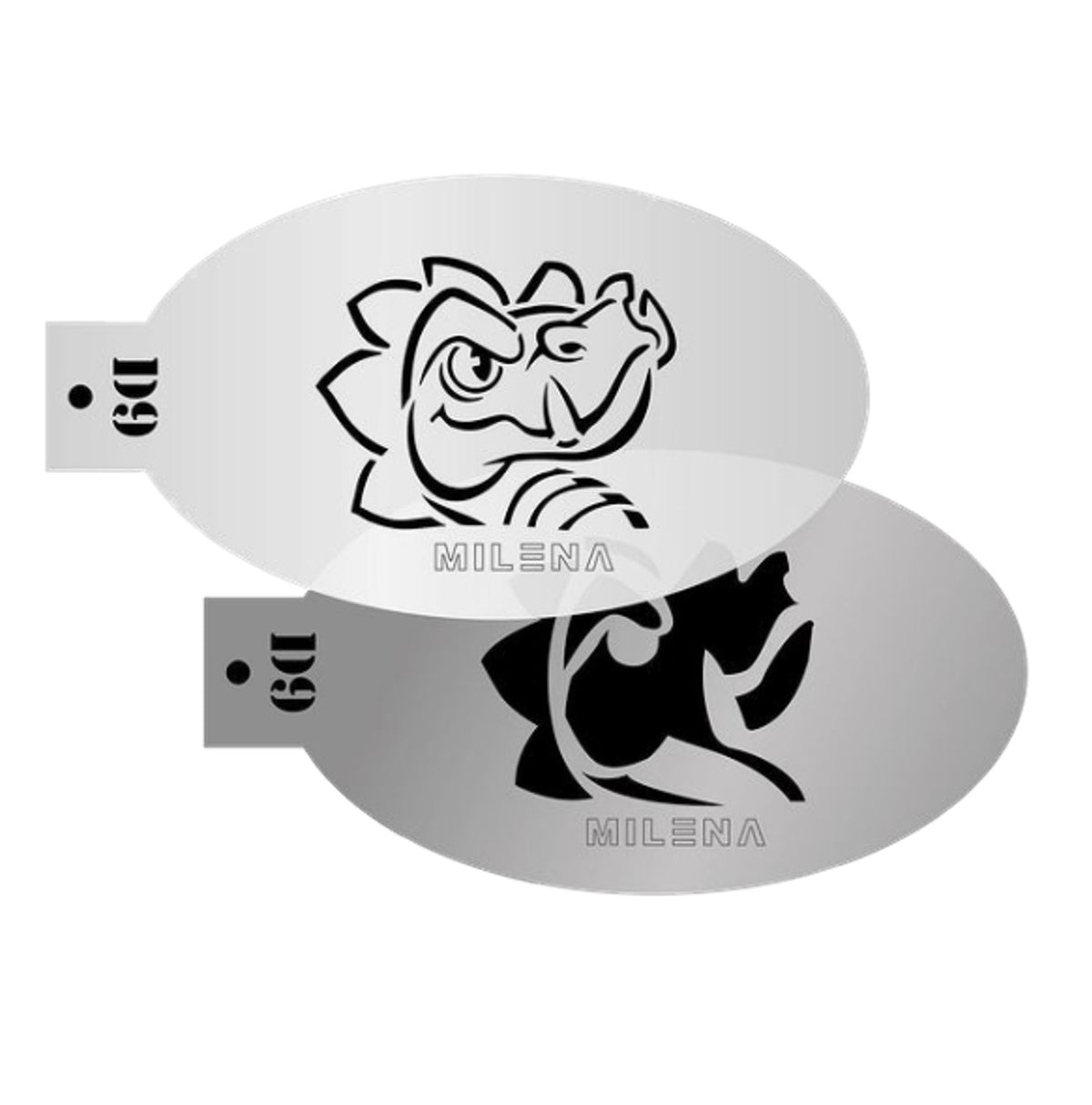 MILENA STENCILS Face Painting Stencil (Cartoon Dragon Stencil Set