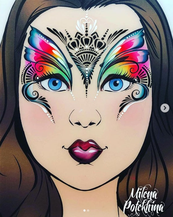 MILENA STENCILS | Face Painting Stencil -  (Henna Beauty)  O14