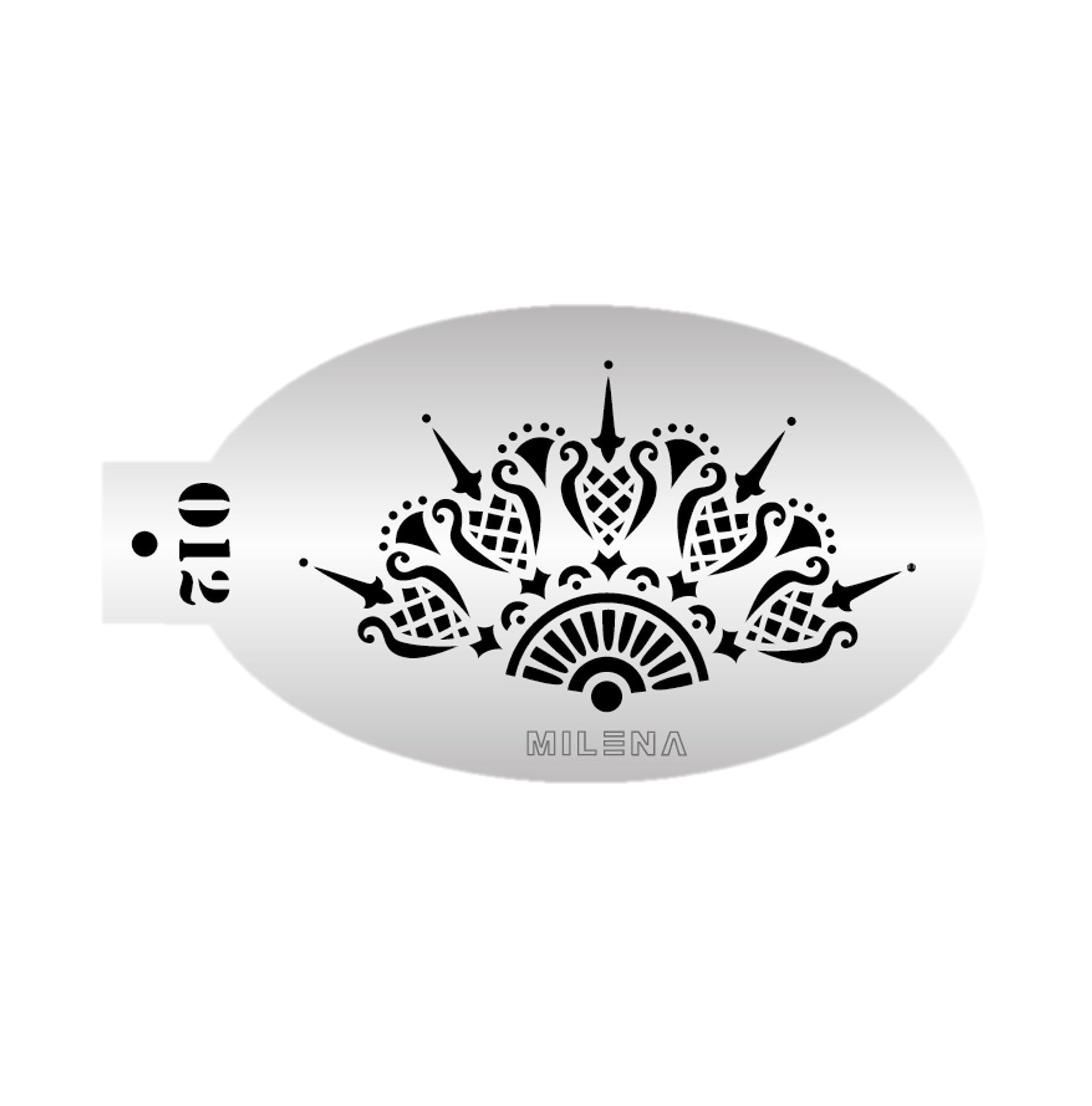 MILENA STENCILS Face Painting Stencil (Lace Crown) O12 — Jest Paint