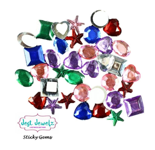 Jest Jewelz - Sticky Gems - Bold and Pastel Colors (Peel and Stick - 2 Tablespoons Approx 100 pcs.)