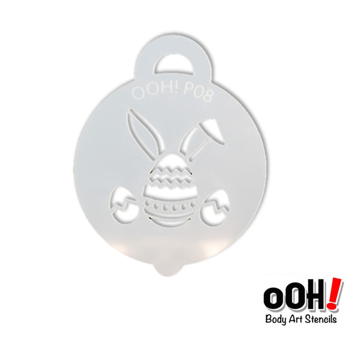 Ooh! Face Painting Stencil | Easter Bunny Egg Petite (P08)