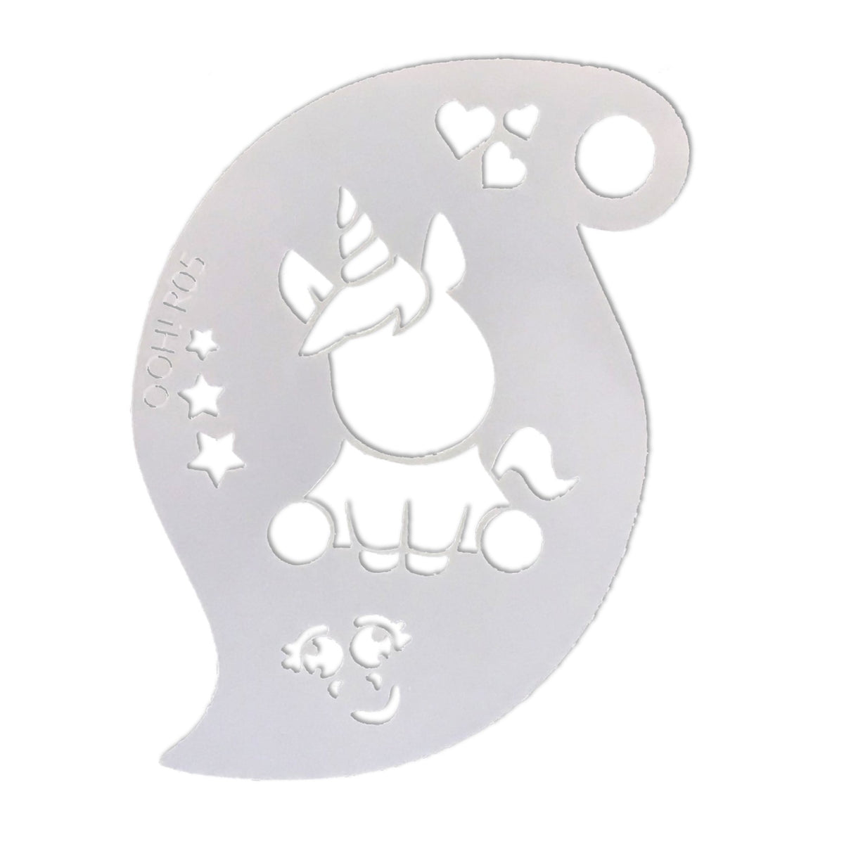 3 X Unicorn Face Painting Stencils Reusable Many Times Party