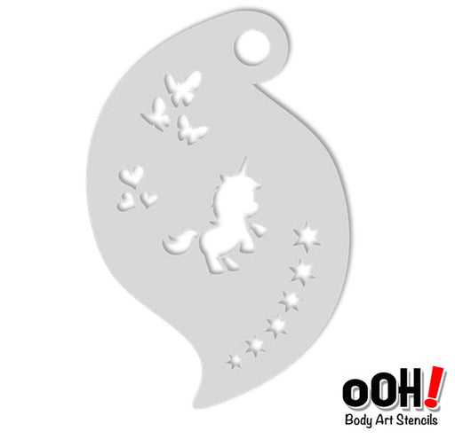 Ooh! Face Painting Stencil | Spring Unicorn Storm (R11)