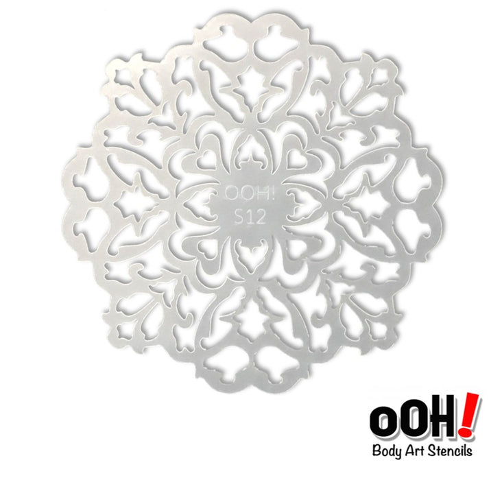 Ooh! Face Painting Stencil | Filigree Sphere (S12)