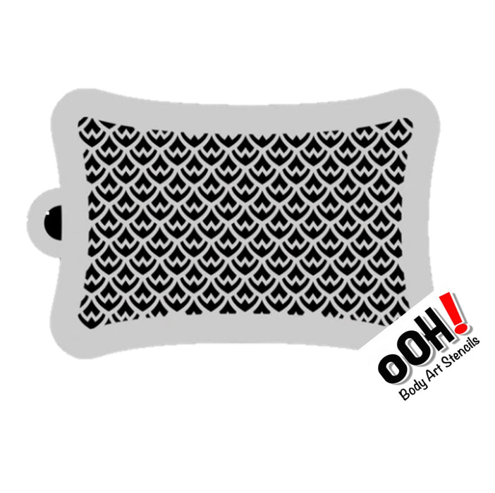 Ooh! Face Painting Stencil | Aquatic Scale Texture (T07)
