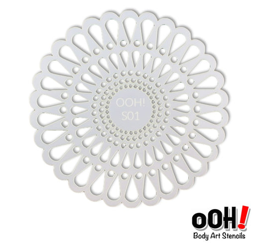Ooh! Face Painting Stencil | Doily Sphere (S01)