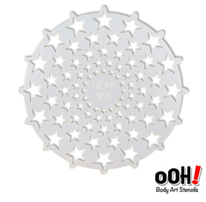 Ooh! Face Painting Stencil | Stars Sphere (S05)