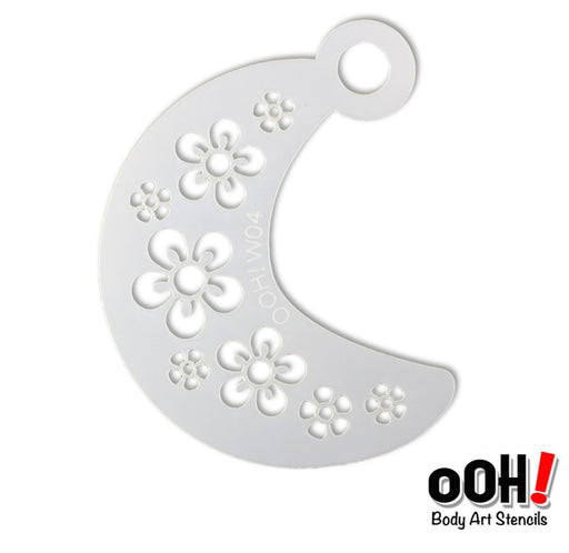 Ooh! Face Painting Stencil | Flower Wrap (W04)