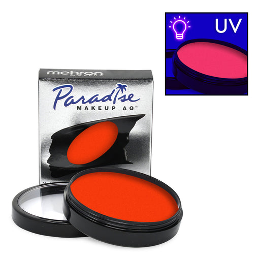 Paradise FX Paint By Mehron |  NEON UV GLOW - (Orange) SUPER NOVA  40gr (Non-Cosmetic Special FX)