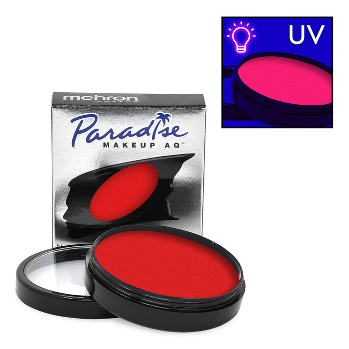 Paradise FX Paint By Mehron | NEON UV GLOW - (Red) VULCAN  40gr (Non-Cosmetic Special FX)