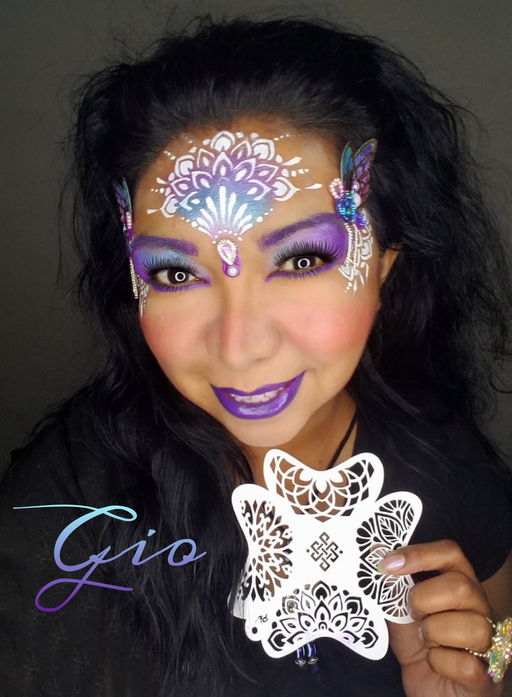 PK | FRISBEE Face Painting Stencil | NEW Mylar - Bold Crowns  - B4