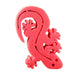 Gecko Face Painting Brush Holder - Red