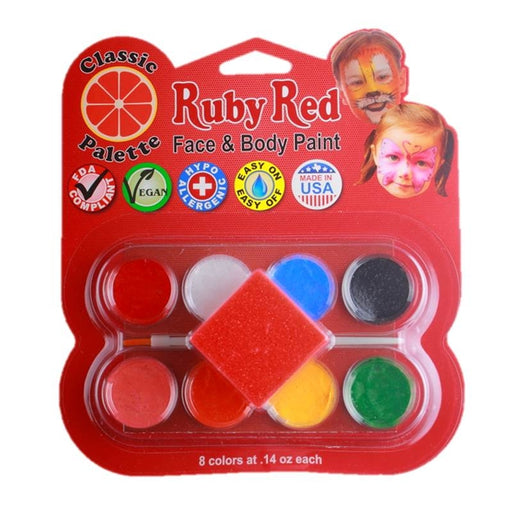 Ruby Red Face Paint -  DISCONTINUED - Small 8 Color Classic Palette