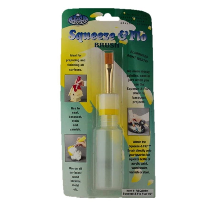 Squeeze and Flo Bottle Brush  - Flat 1/2"