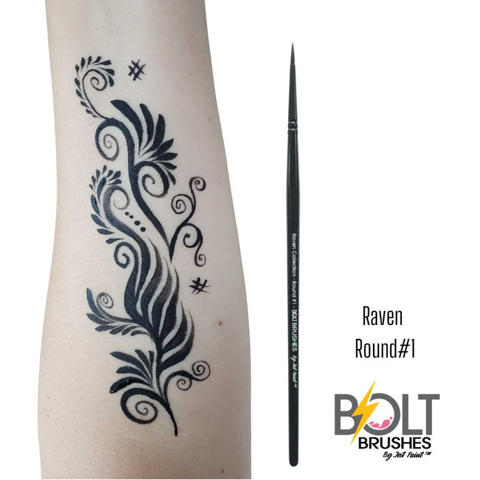 BOLT | Face Painting Brush by Jest Paint - RAVEN Collection Round  #1