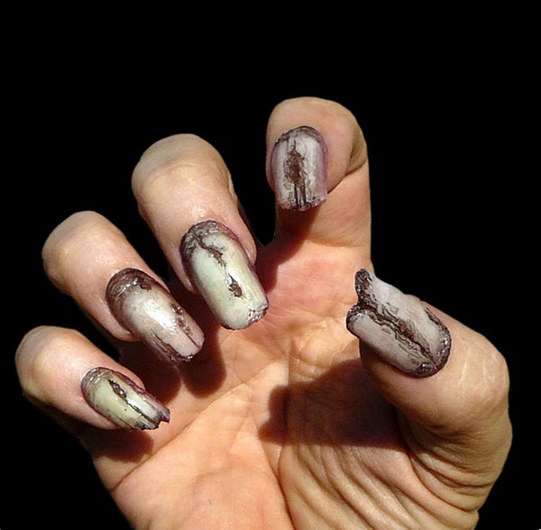 Dental Distortions | Creepy Claws Nail Set - UNDEAD (Rotten White