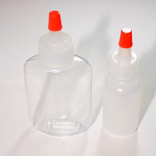 Glitter Applicator Bottle | Empty Oval Flat Poof    (1.25oz)