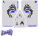 Stencil Eyes / Mask - Face Painting Stencil - QUEEN A-NU RA - Child Size