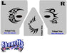Stencil Eyes / Mask - Face Painting Stencil Set - TRIBAL TRIO - One Size Fits Most