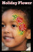 Stencil Eyes / Profiles - Face Painting Stencil - Holiday Flower