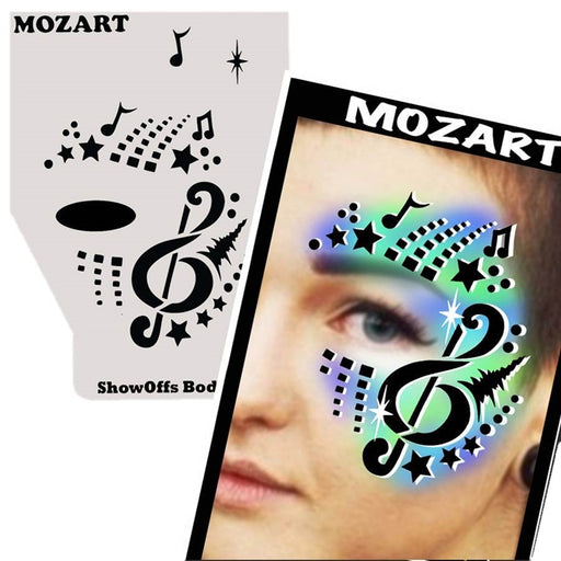 Stencil Eyes / Profiles - Face Painting Stencil - MOZART - One Size Fits Most