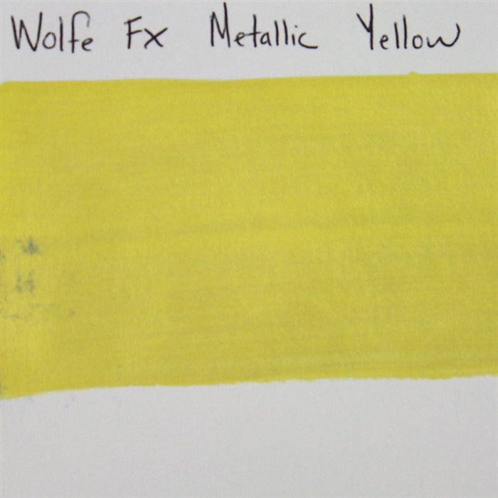 Wolfe FX Metallix Yellow 30gr (M50) SWATCH — Jest Paint Face Paint