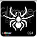 Glimmer Body Art |  Triple Layer Glitter Tattoo Stencils - 5 Pack - Spider - #24