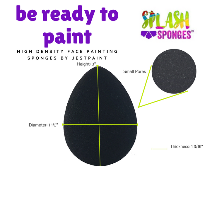 Splash Face Painting Sponges by Jest Paint - HIGH DENSITY | DROPLET