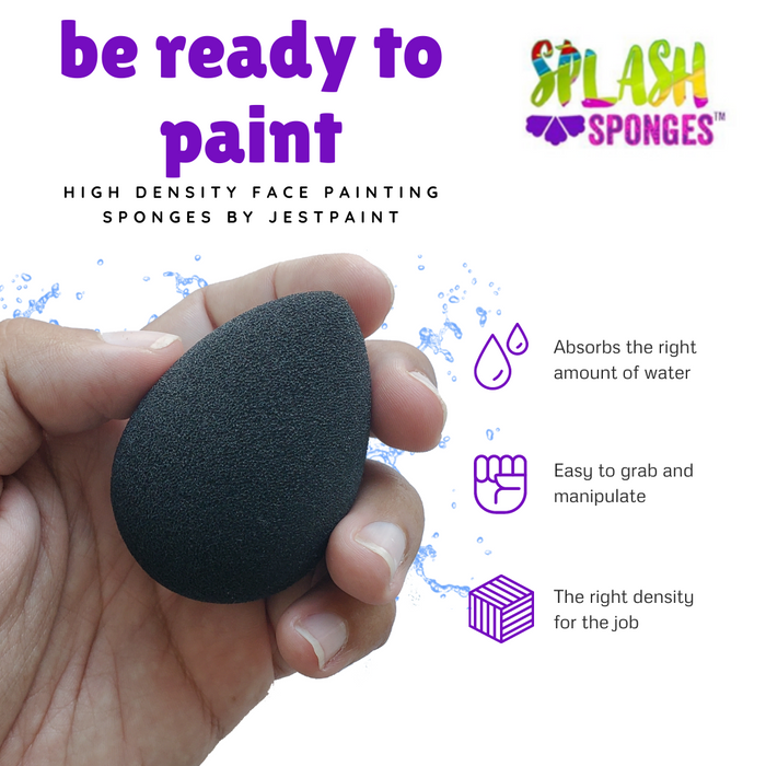 Jest Paint Splash High Density Face Painting Sponges - Half Moon (2/pack)
