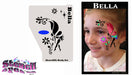 Stencil Eyes / Profiles - Face Painting Stencil - BELLA - One Size Fits Most
