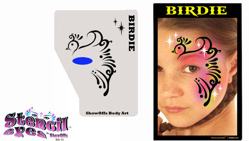 Stencil Eyes / Profiles - Face Painting Stencil - Birdie - DISCONTINUING