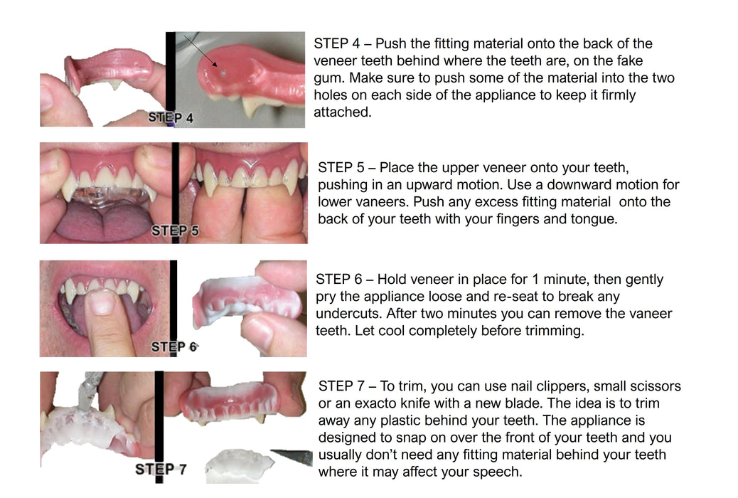 Dental Distortions | FX Fangs 2.0 - BLACK GUMMED PENNYWISE VENEERS