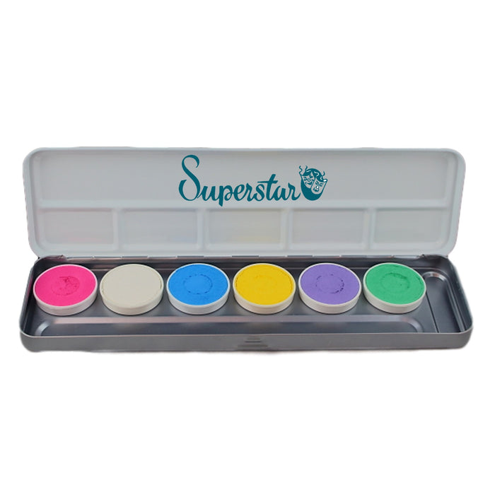 Superstar Face Paint  Aqua Face and BodyPainting Palette - 6 PASTEL c —  Jest Paint - Face Paint Store