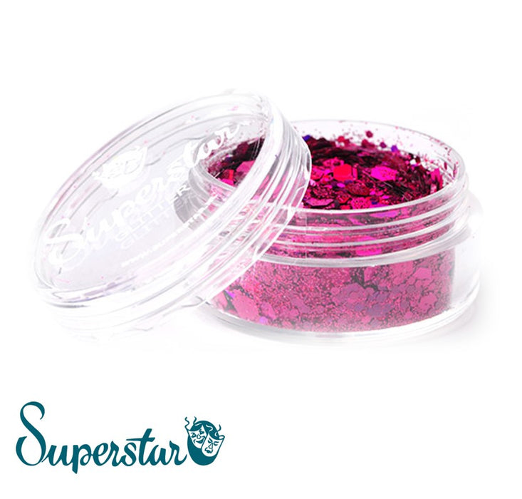 Superstar | Loose Chunky Glitter - Laser Pink (8ml Jar)