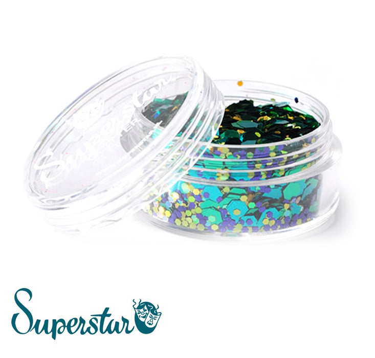 Superstar | LOOSE Chunky Glitter - PEACOCK (8ml Jar)