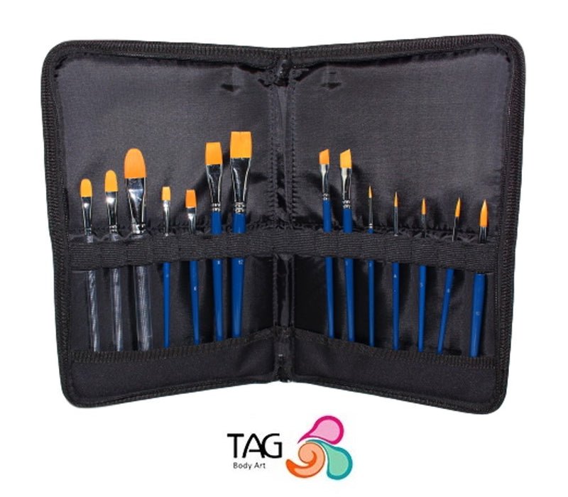 TAG | Face Painting Brush Wallet with Set of 14 Brushes