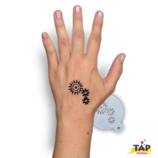 TAP 013 Face Painting Stencil - Robotic Gears