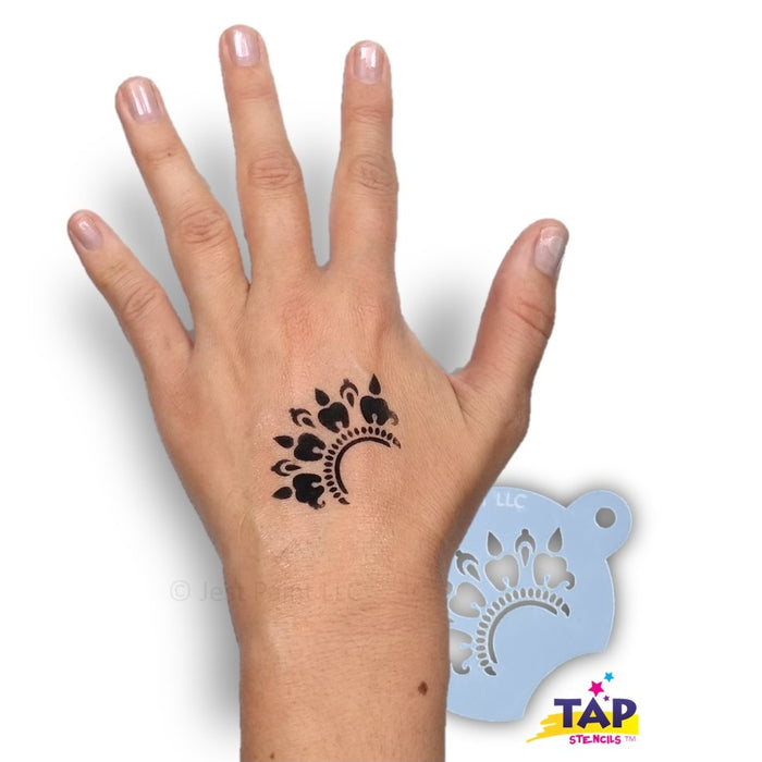 TAP 087 Face Painting Stencil - Henna Crescent