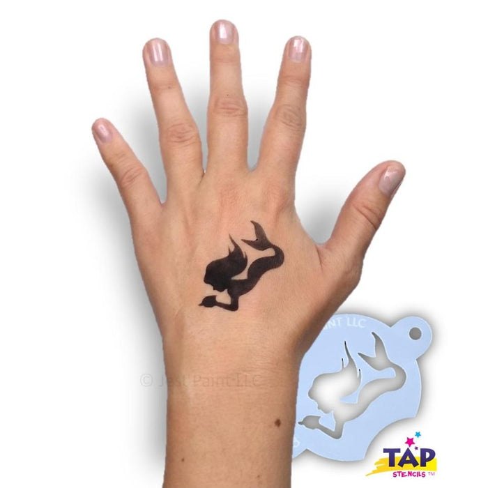 TAP 093 Face Painting Stencil - Mermaid with Shell
