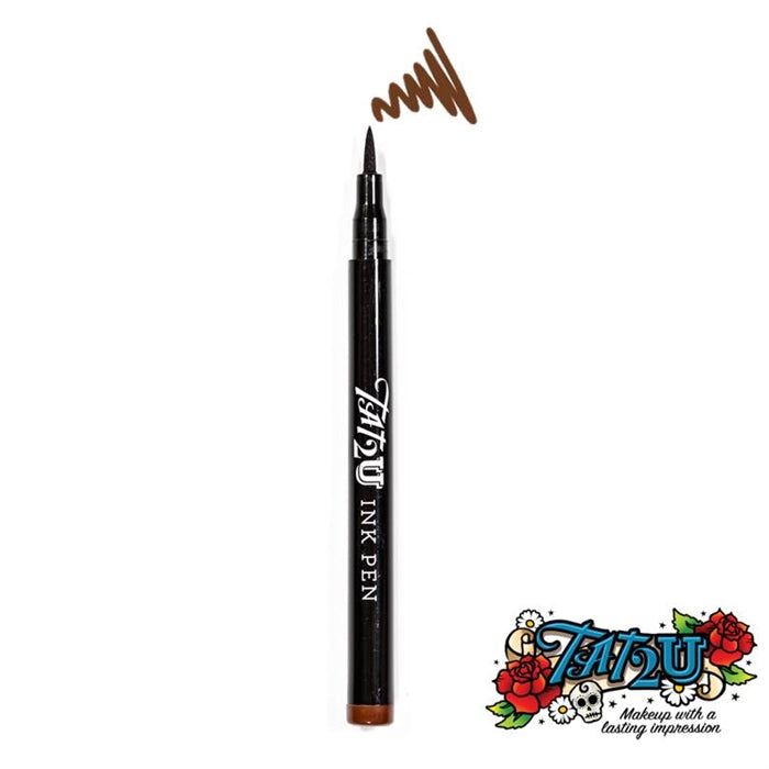 TAT2U Body Art Ink Pen - Henna Brown — Jest Paint - Face Paint Store