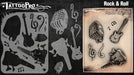 Tattoo Pro 116 - Body Painting Stencil - Rock & Roll