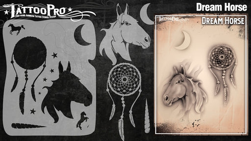 Tattoo Pro 134  - Body Painting Stencil - Dream Horse