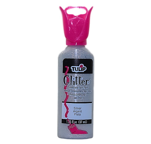 Tulip Dimensional Fabric Paint | Bling Builder - Glitter Silver 1.25oz