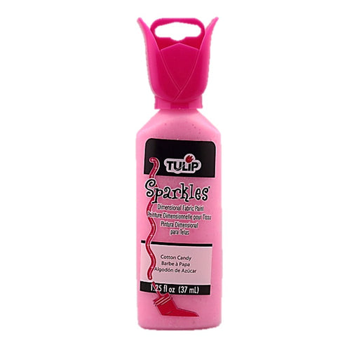 Tulip Dimensional Fabric Paint | Bling Builder - Sparkle Cotton Candy Pink 1.25oz