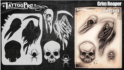 AS-392 Grim Reaper Step-by-Step Stencil For Airbrush & Acrylic Painting - Size L, Reusable Laser Cut Film - View #8