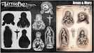 Tattoo Pro 155 | Air Brush Body Painting Stencil - Jesus and Mary