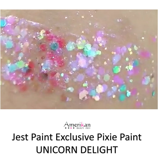 Pixie Paint Face Paint Glitter Gel | Unicorn Delight Jest Paint Exclusive - Medium 4oz (Currently in Round Tub)