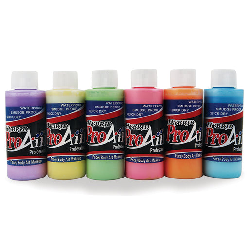 ProAiir Alcohol Based Hybrid Airbrush Body Paint Set |  UNICORN Kit - 6 x  2oz Bottles  #8  (SFX - Non Cosmetic)